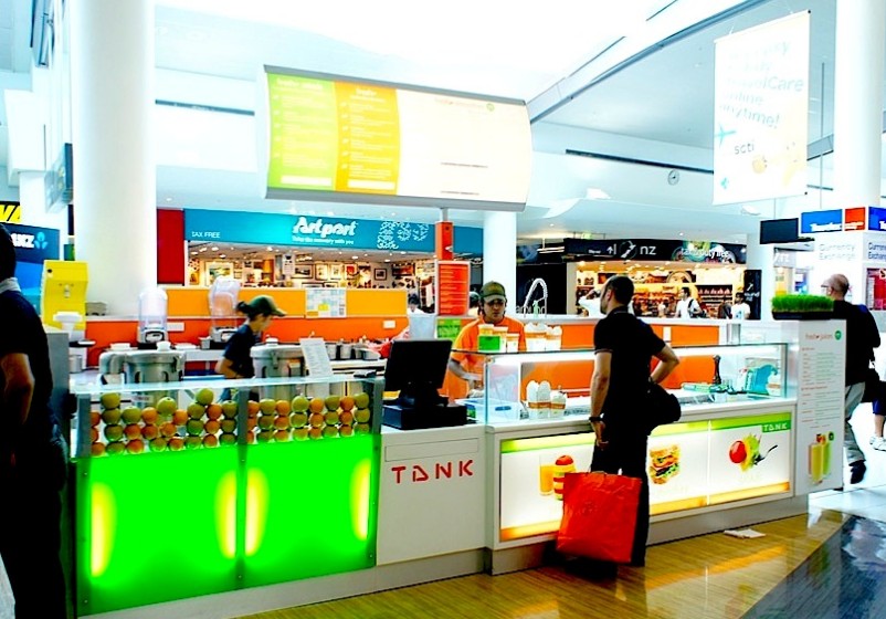 AKL Auckland Airport Tank Juice Bar